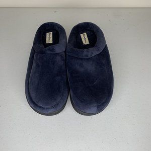 Dearfoams Mens Size 9-10 Blue Slippers